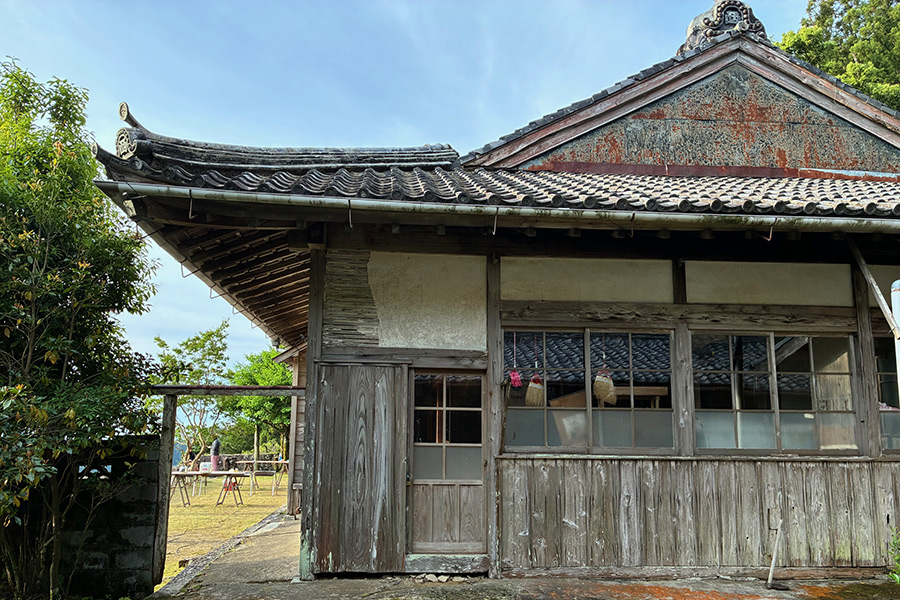 Traditional Japanese kominka and vacant akiya houses in rural Japan